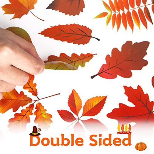 Thanksgiving Decorations, 158Pcs Thanksgiving Window Clings Stickers