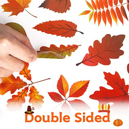 Thanksgiving Decorations, 158Pcs Thanksgiving Window Clings Stickers