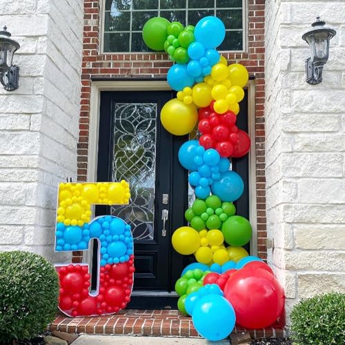 Red Blue Yellow Green Balloons 12 Inch Rainbow Colorful Latex Party Balloon - color: Red Blue Yellow Green