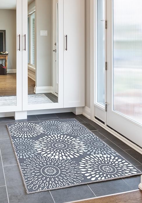 StepRite 2x3 Hallway Runner Rug, Washable Non-Slip Kitchen Rug for Entryway - size: 2' x 3' (Rectangular)