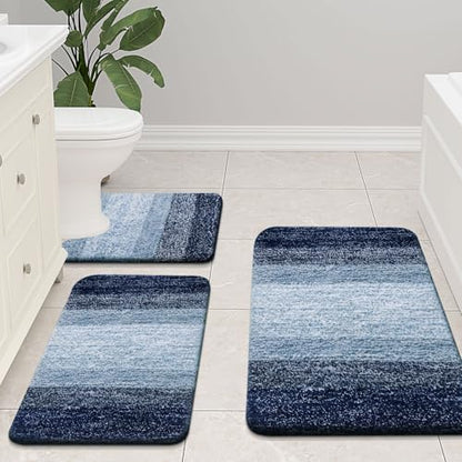 Arotive Microfiber Bathroom Rugs, Shaggy Soft Absorbent Bath Rug, 30x20 - color: Airy Blue, size: 30" X 20"