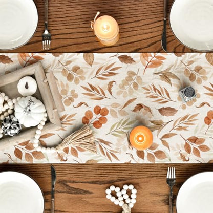 Artoid Mode 210 GSM Fall Table Runner Home Party Decor 13x72 Inch - size: 13" x 72", Table Runner