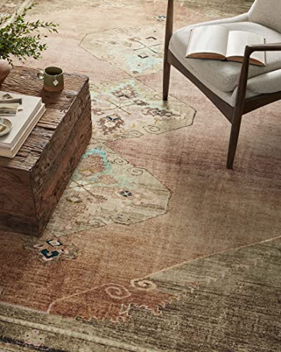 Loloi Magnolia Home Sinclair Clay/Tobacco 2'-3" x 3'-9" Accent Rug - color: Clay / Tobacco, size: 2'3" x 3'9" (Rectangular)