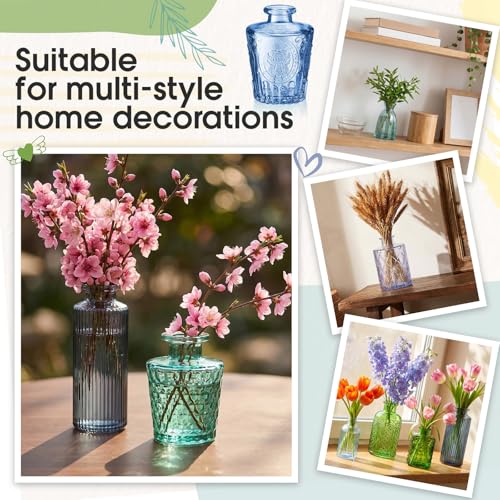Yaomiao 30 Pcs Glass Bud Vases Centerpieces, Blue Green Series - color: Blue Green Series