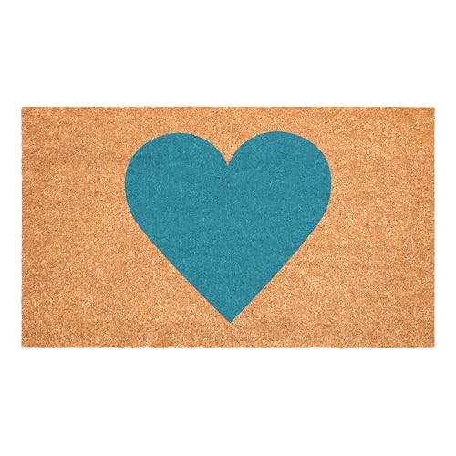 Calloway Mills Madison Heart Doormat (Turquoise, 17" x 29") - color: Turquoise, size: 1'5" x 2'5" (Rectangular)
