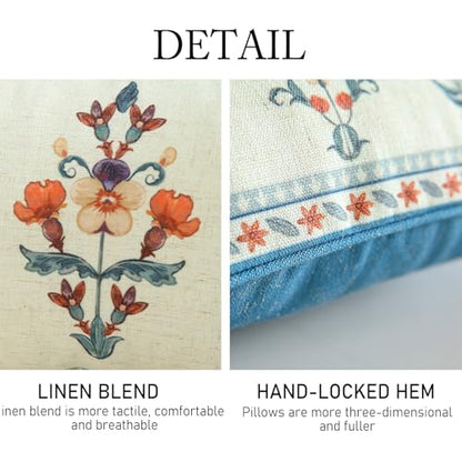 ISAENNE Designer Rectangle Throw Pillow Cover,Set of 2,20"x12" - color: Floralsea a, size: 20" x 12" (Pack of 2)
