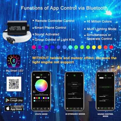 AKEPO 16W RGBW Optical Fiber Curtain Lights Kit, Waterfall Curtain Light for Sensory Room Decoration with Flash Point Fiber Optic Cables 450 Strands 0.03in/0.75mm 13.1ft/4m - size: 450pcs*0.03in*13.1ft