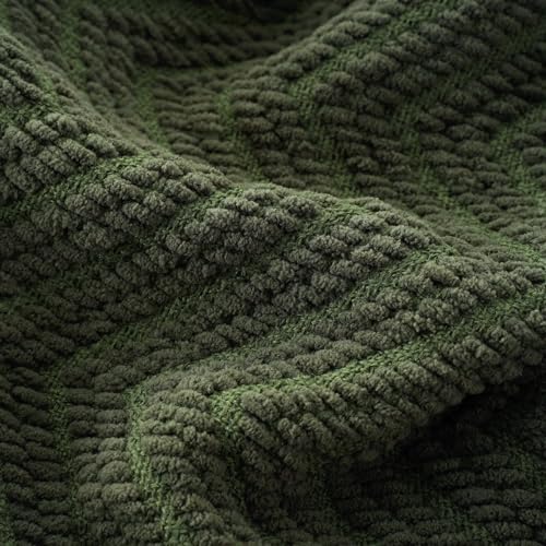 BATTILO HOME Olive Green Throw Blankets for Couch, 60"x80" - color: Olive Green, size: 60"x80"