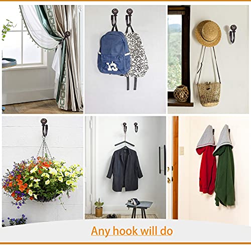 SZXIMU Curtain Drapery Holdbacks for Wall, 2 Pack, Netted Finials, Bronze - color: Bronze Netted Texture