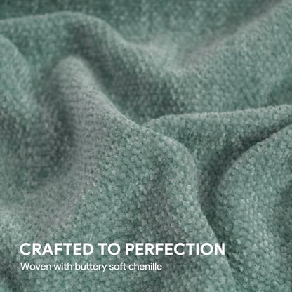 RECYCO Chenille Throw Blanket for Couch, 60"x80", Sage - color: Sage, size: 60'' X 80''