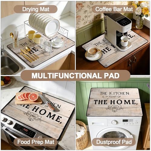 Stove Top Cover for Electric Stoves: All-in-One Heat-Resistant Protector Mat, Non-Slip Kitchen Counter Mat 28''x20'' - color: G254447