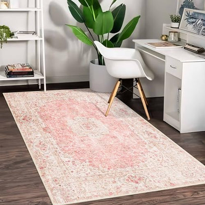Pink Rug 3x5,Washable Area Rugs for Bedroom Living Room - color: Pink, size: 3'x5'
