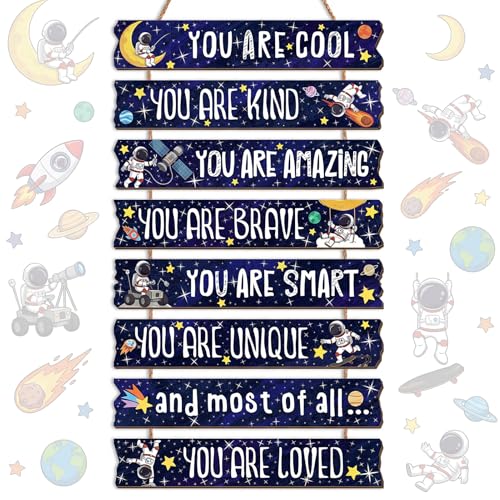 TOMPOP Wall Art Decor, Wooden, for Kitchen Dining Room, Outer Space Solar - style: Outer Space