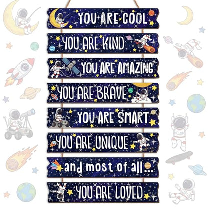 TOMPOP Wall Art Decor, Wooden, for Kitchen Dining Room, Outer Space Solar - style: Outer Space