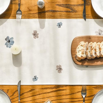 Artoid Mode Brown Poppy Floral Spring Table Runner Home Decor 13x108 Inch - size: 13" x 108", Table Runner