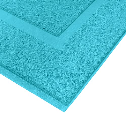 Utopia Towels Cotton Bath Mat, 21x34 in, 2 Pack, Turquoise - color: Turquoise, size: 2 Bath Mats