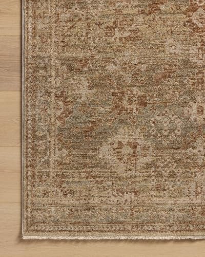 Loloi Magnolia Home Junie Spice/Multi 5'-3" x 7'-6" Area Rug - color: Spice / Multi, size: 5'3" x 7'6" (Rectangular)