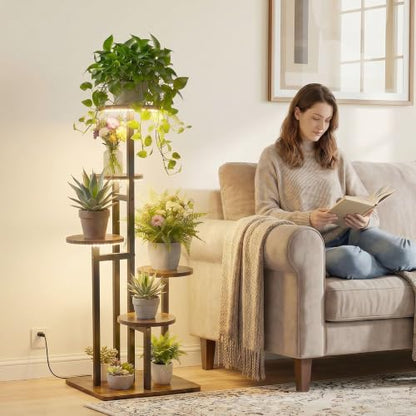 5 Tier Plant Stand Indoor with Grow Light for Multiple Plants
