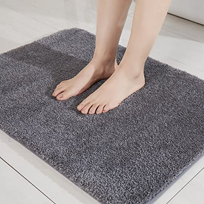 COSYHOMEER Extra Thick Bath Rug for Bathroom NonSlip BathMat 16x24Dark Grey - color: Dark Grey, size: 1'4" X 2' (Rectangular)