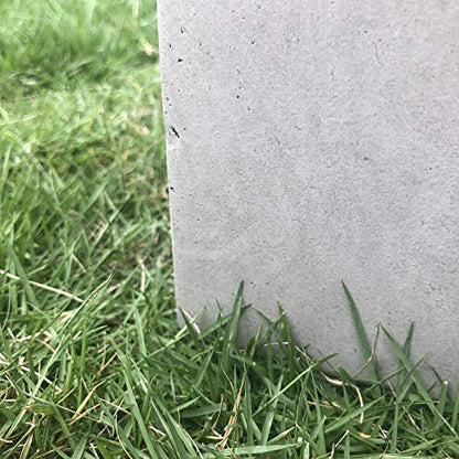 Kante Small Column Square Weathered Concrete Planter 19.9" H, Outdoor - color: Weathered Concrete, size: 19.9" H
