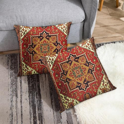 Britimes Throw Pillow Covers Set of 2, 18 x 18 Inch, Abstract Aztec - color: Ethnic Tribal 27, size: 18" x 18" (Pack of 2)