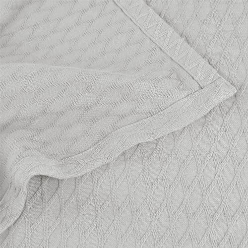 Superior Cotton Blanket, Lightweight, Breathable Bedding, King, Platinum - color: Platinum, size: King