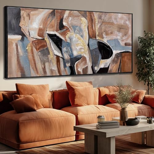 Colorful Abstract Wall Art,Large Framed Neutral Wall Decor,Canvas Framed Pictures Artwork Home Decor Prints for Living Room, Bedroom, And Office,29" x 58" - color: SOUGUAN-CXH73147, size: 58"L x 29"W