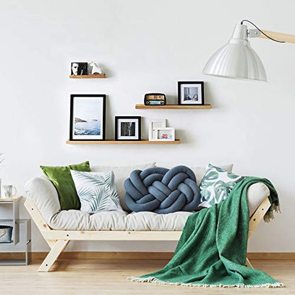 HOMWOO Floating Shelves Walnut Natural Wood Wall Shelves Picture Ledge for Home, Living Room, Bedroom, Bathroom, Office,20 Inches - size: 20 inches