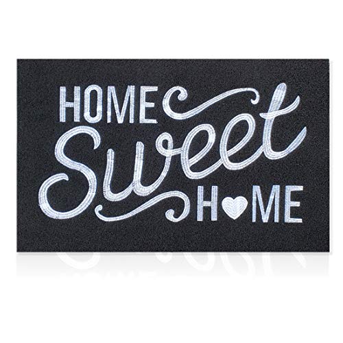 AAZZKANG Black Door Mat Large 36"x24" with Non Slip Rubber Backing Easy to Clean Outdoor Indoor High Traffic Areas Entrance Doormat - color: Black, size: 24" x 36" (Rectangular)