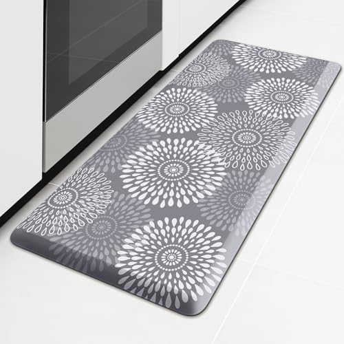Kitchen Mat Water-Resistant Kitchen Rugs Cushioned Anti-Fatigue Floor Mat - color: Grey, size: 39"L x 17.3"W x 0.5"Th