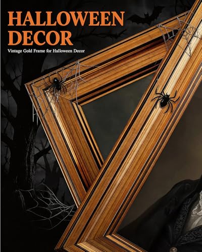 VIYYIEA Halloween Canvas Wall Art, Dark Academia Framed Artwork 10 x 8 Inch - color: Witch Hat, size: 10"L x 8"W