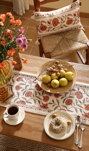 ISAENNE Designer French Linen Table Runner,71"x12"-Alvarado A - color: Alvarado a, size: 12X71 Inches