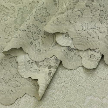 Boho Floral Lace Sheer Curtains, 52x63 Sage Green, Grommet Panels - color: Green, size: 52"W x 63"L (Pack of 2)