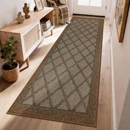 COSY HOMEER Hallway Runner Rugs Door Mat 2.8x8 Ft Dirt Trapper,Brown - color: Brown, size: 2'8" x 8' (Rectangular)
