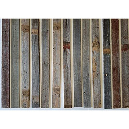 Rockin' Wood Real Wood Peel & Stick Rustic Reclaimed Naturally Weathered Barn Wood Accent Paneling Planks for Walls, 104 Square Feet - size: 104 Square Feet