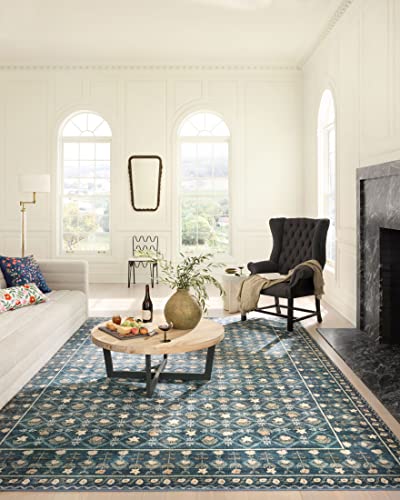 Loloi Rifle Paper Co Eden Lattice Indigo 2'-6" x 11'-6" Runner Rug - color: Lattice Indigo, size: 2'6" x 11'6" (Rectangular)