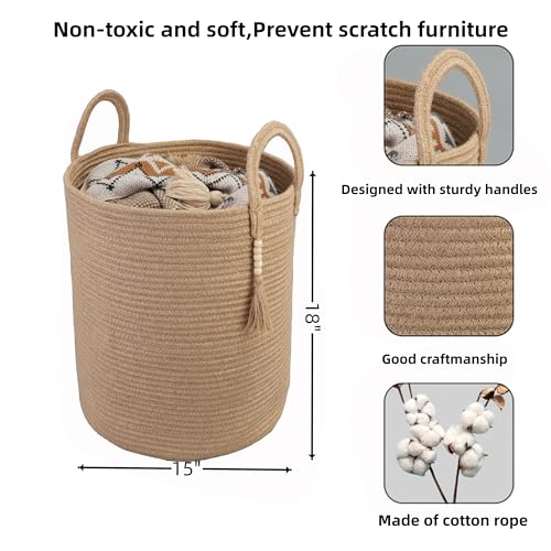 XUANGUO Rope Laundry Basket Laundry Hamper for Clothes Jute - color: jute, size: Regular