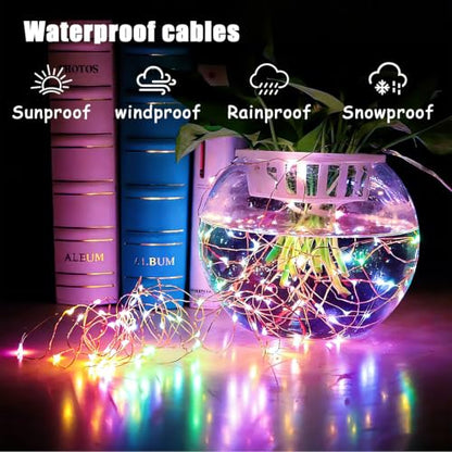 3 Pack 20 LEDs Fairy String Lights Battery Operated 6.56 FT with Timer - color: 2m-Multi-colored