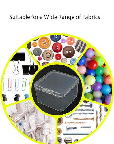 LJY 60 Clear Square Plastic Boxes, 55 x 55 x 35 mm for Packing Samples - color: Transparent, size: Single Size (2.1 x 2.1 x 1.4 inch)