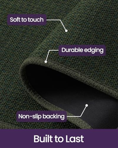 DEXI Hallway Runner Rug 30x84, Non Slip Long Rug for Entryway, Olive Green - color: Olive Green, size: 30" X 84" (Runner)