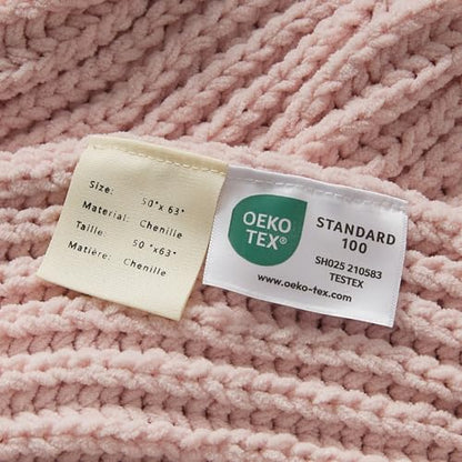 WESHIONGOO Pink Throw Blanket for Couch 50"*60" - color: Light Pink