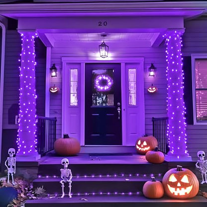 JMEXSUSS 200 LED Purple Fairy Lights Plug in - color: Purple, size: 66FT 200LED