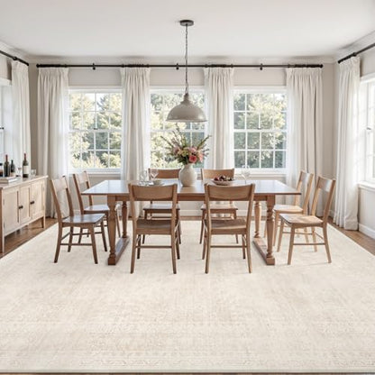 8x10 Area Rugs Living Room: Bedroom Neutral Washable Carpet Beige - color: Beige, size: 8' x 10' (Rectangular)