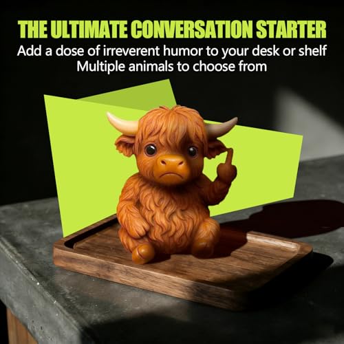 Nicerice Fun Mini Middle Finger Animal Statue,Resin Middle Finger Animals Decor Statue for Desktop,Office and Car, Funny and Cute Middle Finger Humor Gag Gifts (Elephant) - color: Elephant