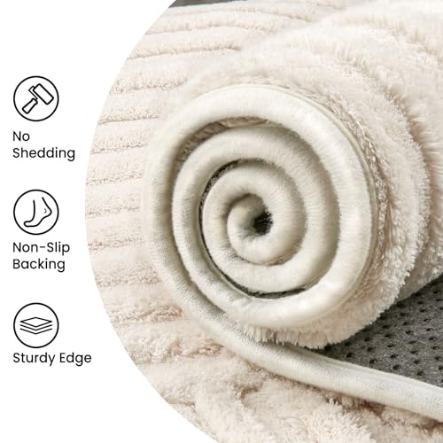 Sour Lemon 10x14 Area Rugs for Living Room Bedroom, White Rug Large Carpet - color: Milky White, size: 10' x 14' (Rectangular)