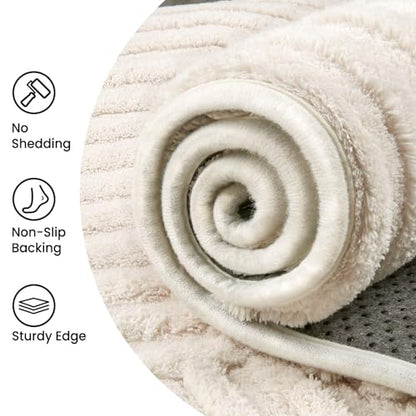 Sour Lemon Area Rugs 9x12 Living Room Bedroom, White Rug Large Carpet - color: Milky White, size: 9' x 12' (Rectangular)