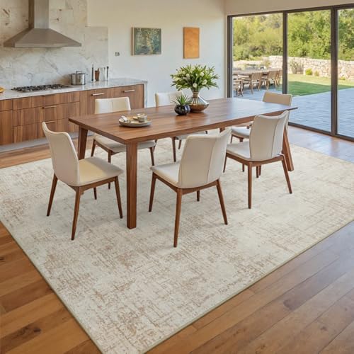 10x12 Area Rug for Living Room Bedroom: Non-Slip Modern Beige White - color: Beige/White, size: 10' x 12' (Rectangular)