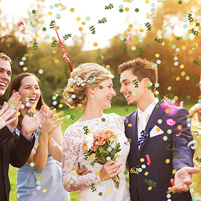 Kathfly 500 Pcs Greenery Wedding Table Confetti, Mint‑olive - color: Gold, Tea Green, Light Green, White