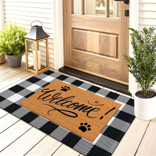 Outdoor Rugs, Black and White Area Rug Checkered 2’4’’x3’7’’ - color: Black & White, size: 2'4" x 3'7" (Rectangular)