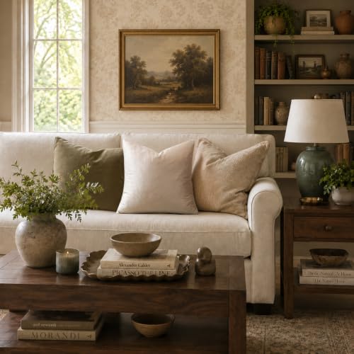 GIGIZAZA Velvet Pillow Covers 24x24 Decorative Pillows Pack of 2 Beige - color: Champagne, size: 24" x 24" (Pack of 2)